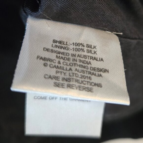 RARE! Camilla Midnight Meeting Mens Bomber Jacket Size Small b150e - Picture 10 of 11